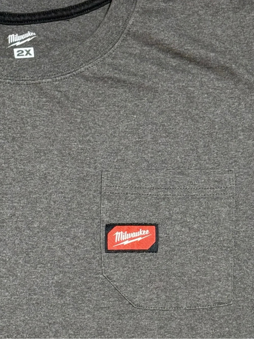 Men’s Milwaukee Heavy Duty Pocket T-Shirt 2x Grey